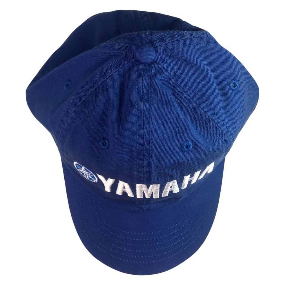 Yamaha Motorsports Logo Baseball Ball Cap Hat Blue Adjustable Adult OSFM New - Picture 6 of 8
